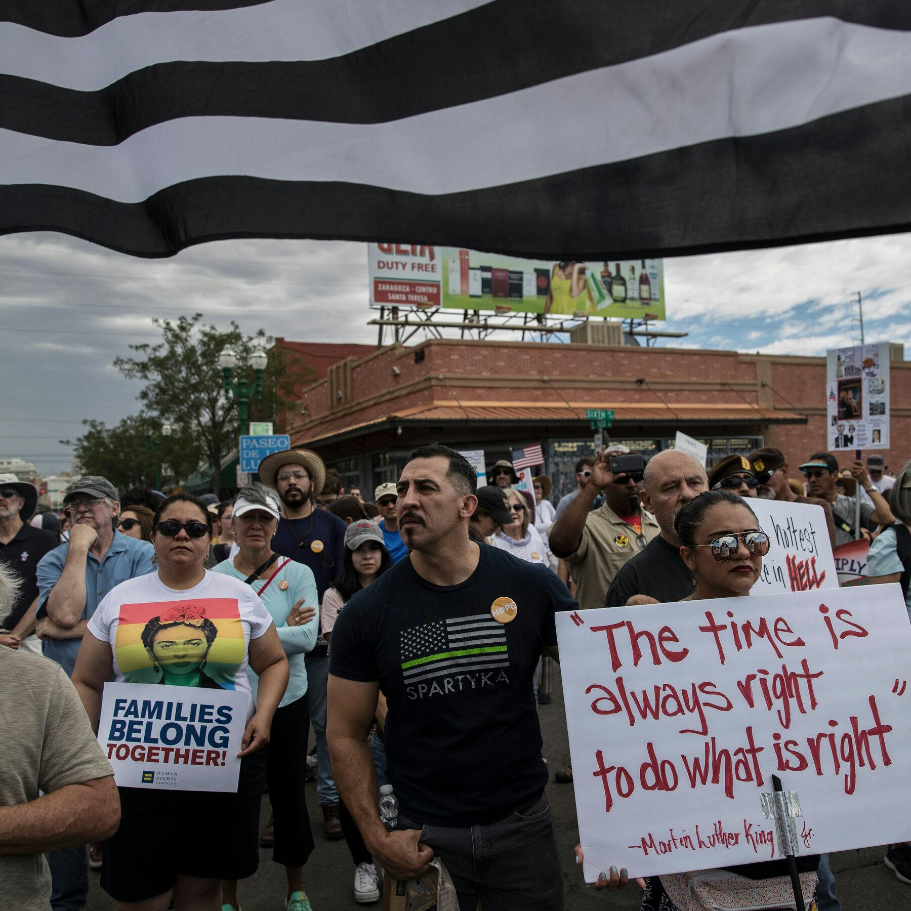 A protest in El Paso