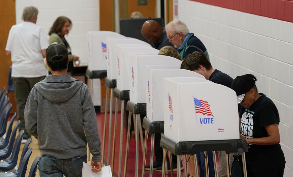 Voters in Richmond, Virginia