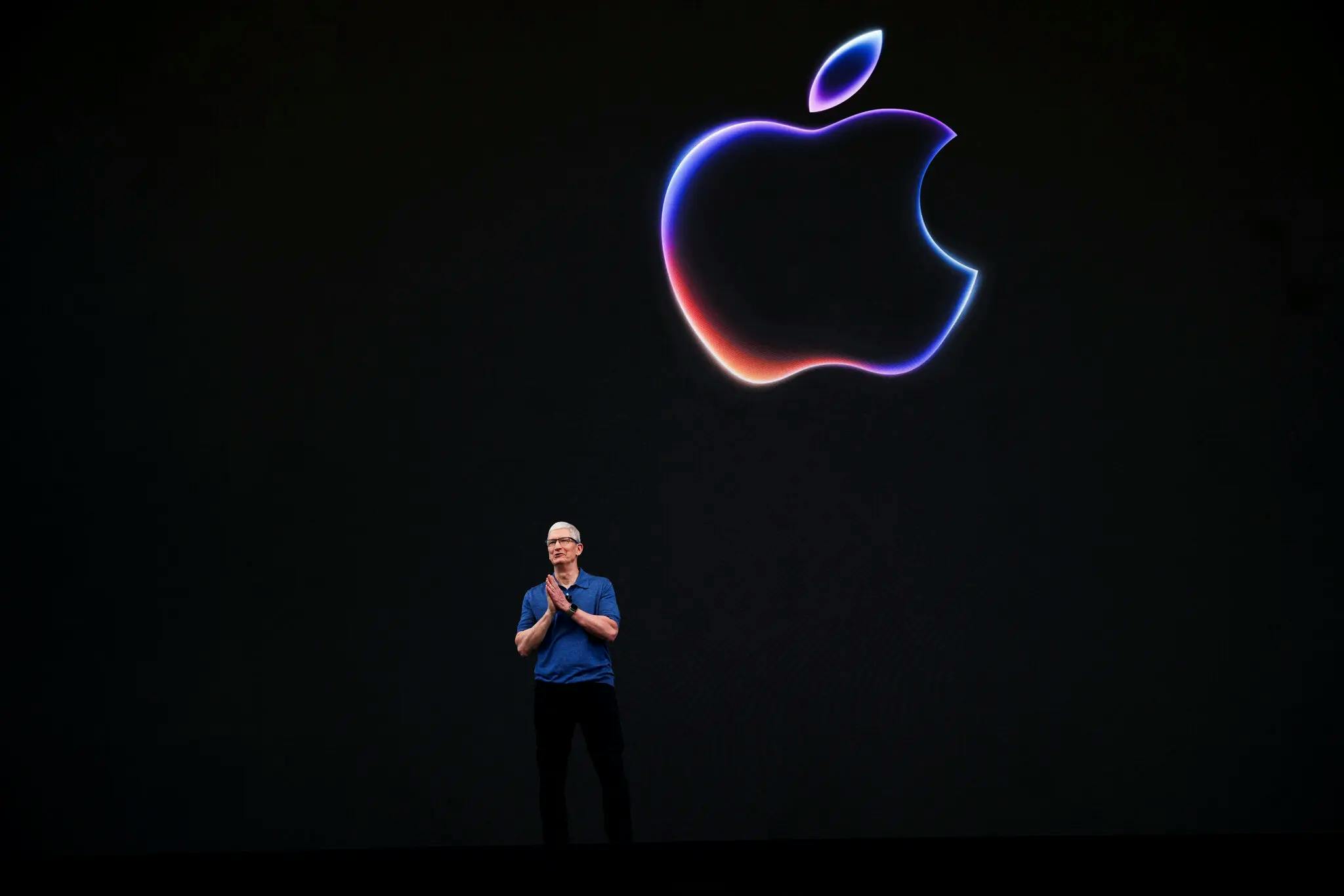 Tim Cook on stage