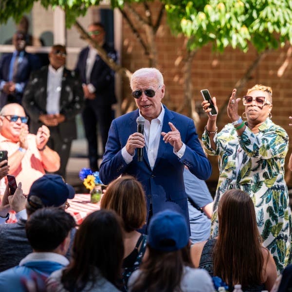 President Biden speaks at a convention