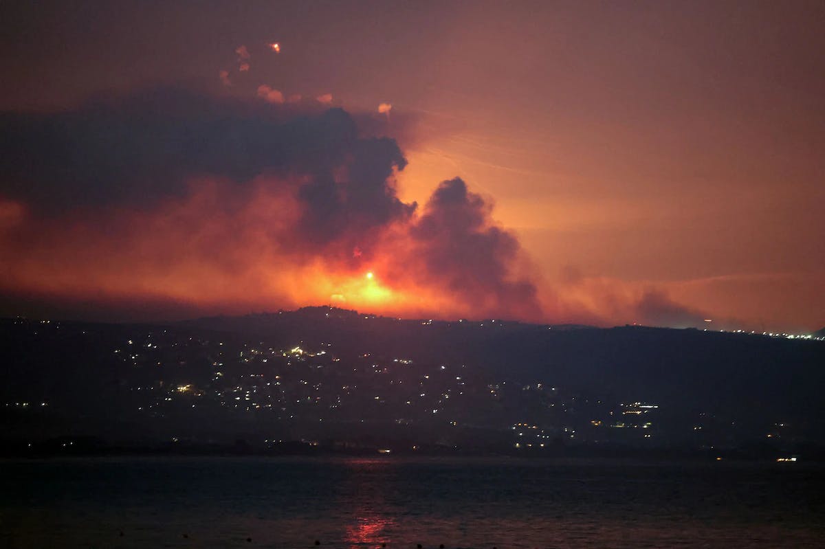 Fire on the border between Israel and Lebanon