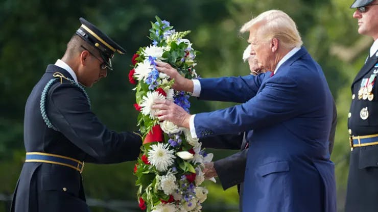 Donald Trump at Arlington Cemetery