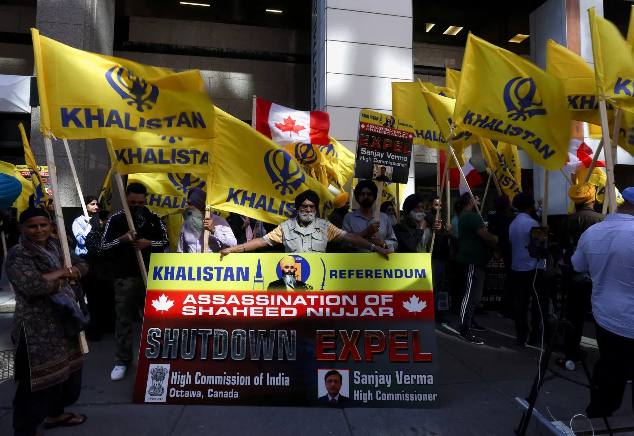 Sikh protesters in Canada