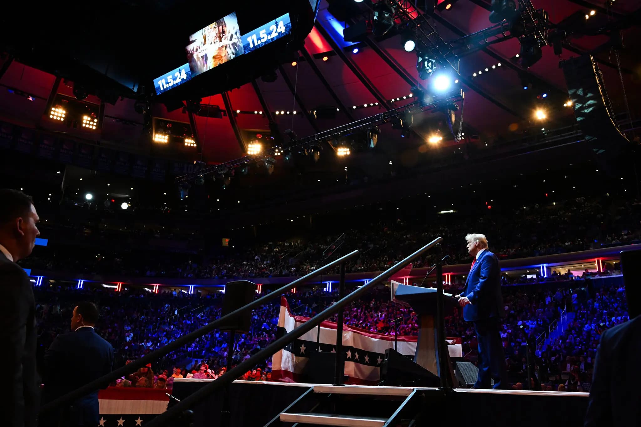 Donald Trump at his rally at Madison Square Garden