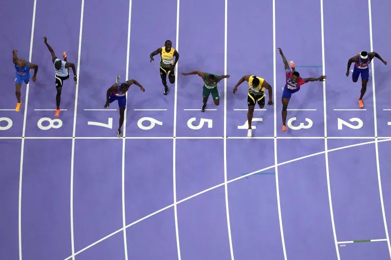 Mens 100 meter Olympic final