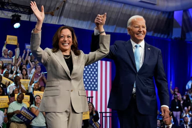 Kamala Harris and Joe Biden