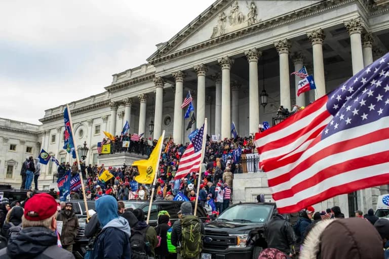 Protesters on Jan 6 in Washington D.C.