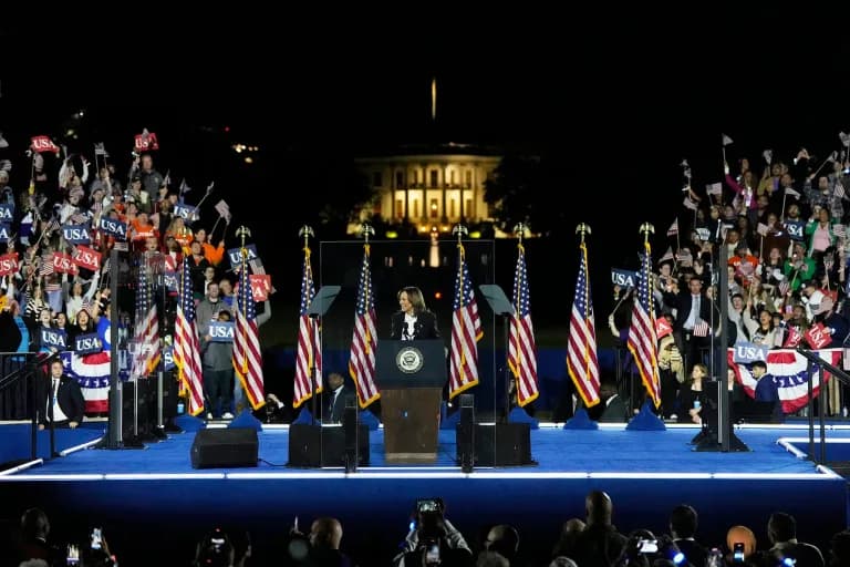 Kamala Harris speaks at her "closing argument" rally