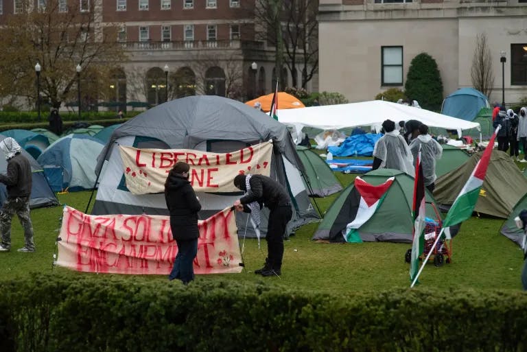 Tents at Columbia University