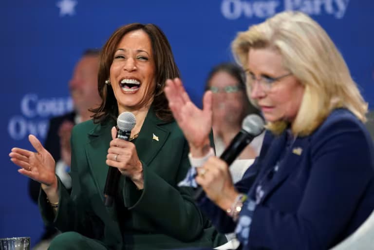 Kamala Harris campaigning