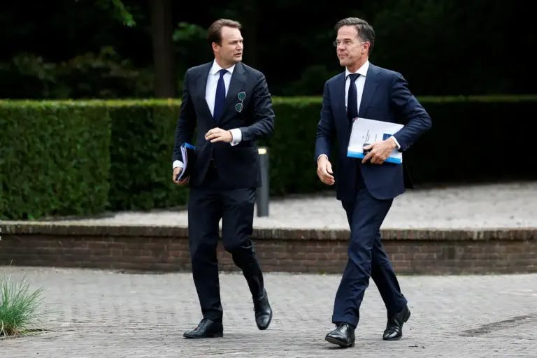 Previous prime minister of the Netherlands walking