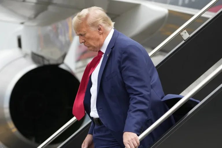 Trump arrives in Washington DC for his arraignment